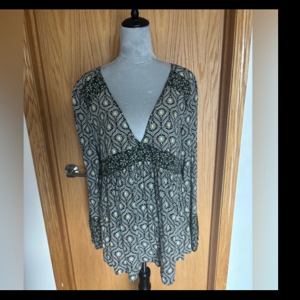 Free People Women's Rolling Hills Printed Tunic  Size L